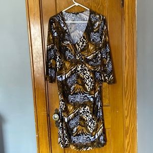Leopard print dress Lycra spandex